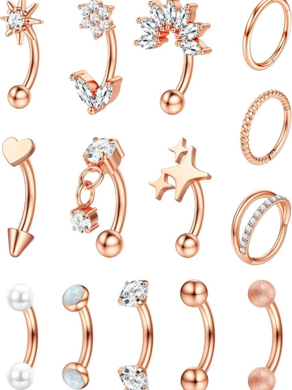 Surgical Steel 16G Rook Piercing Jewelry | Vertical Labret Lip Ring